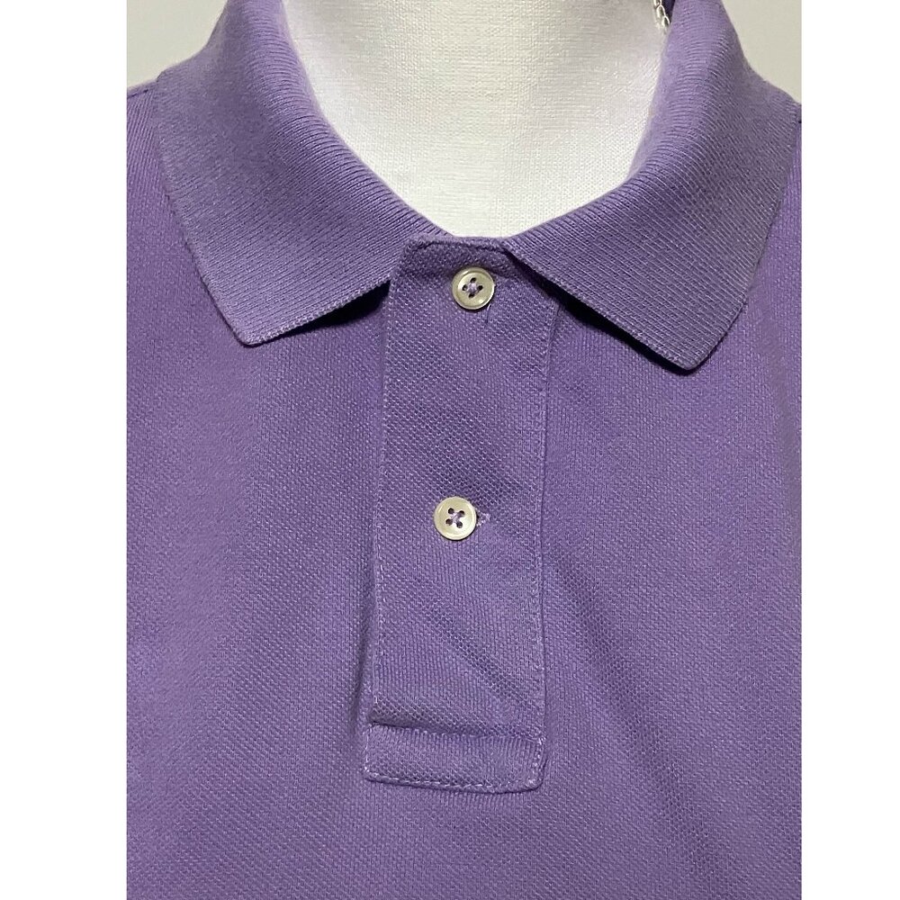 Polo Crop Top Custom Rework, Purple, Size Small (See Desc), Cinch/Elastic Bottom - Picture 6 of 10
